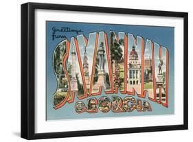 Greetings from Savannah, Georgia-null-Framed Art Print