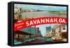 Greetings from Savannah, Georgia-null-Framed Stretched Canvas