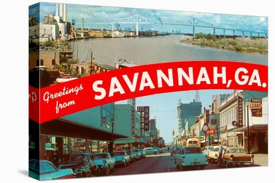 Greetings from Savannah, Georgia-null-Stretched Canvas