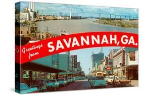 Greetings from Savannah, Georgia-null-Stretched Canvas