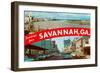 Greetings from Savannah, Georgia-null-Framed Art Print