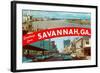 Greetings from Savannah, Georgia-null-Framed Art Print