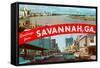 Greetings from Savannah, Georgia-null-Framed Stretched Canvas