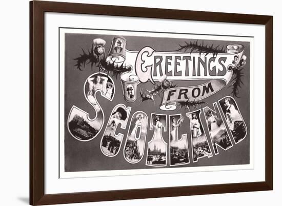 Greetings from Scotland-null-Framed Art Print