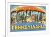 Greetings from Scranton, Pennslyvania-null-Framed Premium Giclee Print