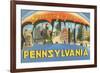 Greetings from Scranton, Pennslyvania-null-Framed Premium Giclee Print