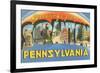 Greetings from Scranton, Pennslyvania-null-Framed Premium Giclee Print