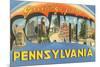 Greetings from Scranton, Pennslyvania-null-Mounted Premium Giclee Print