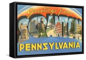 Greetings from Scranton, Pennslyvania-null-Framed Stretched Canvas