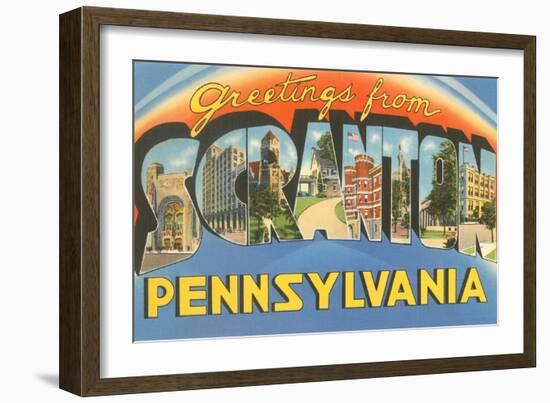 Greetings from Scranton, Pennslyvania-null-Framed Art Print