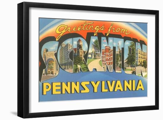 Greetings from Scranton, Pennslyvania-null-Framed Art Print