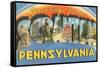 Greetings from Scranton, Pennslyvania-null-Framed Stretched Canvas