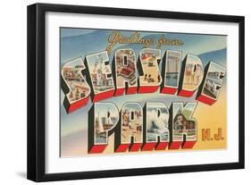 Greetings from Seaside Park, New Jersey-null-Framed Art Print