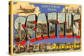 Greetings from Seattle, Washington-null-Stretched Canvas