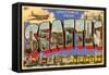 Greetings from Seattle, Washington-null-Framed Stretched Canvas