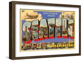 Greetings from Seattle, Washington-null-Framed Art Print