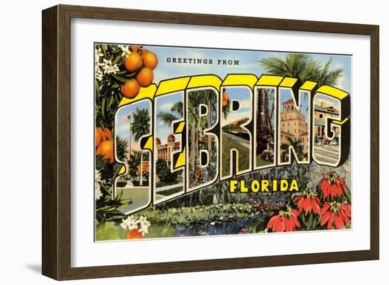 Greetings from Sebring, Florida-null-Framed Art Print