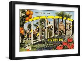 Greetings from Sebring, Florida-null-Framed Art Print