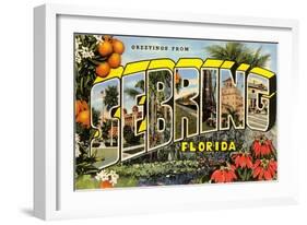 Greetings from Sebring, Florida-null-Framed Art Print