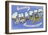 Greetings from Shafer Lake, Indiana-null-Framed Art Print