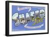 Greetings from Shafer Lake, Indiana-null-Framed Art Print