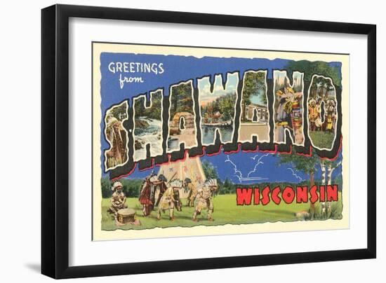 Greetings from Shawano, Wisconsin-null-Framed Art Print