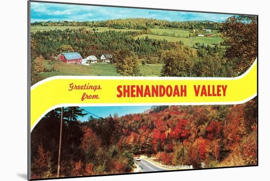 Greetings from Shenandoah Valley-null-Mounted Art Print