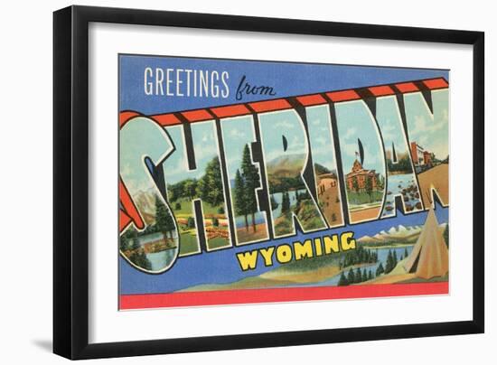 Greetings from Sheridan, Wyoming-null-Framed Art Print