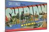 Greetings from Sheridan, Wyoming-null-Mounted Art Print