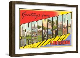 Greetings from Shreveport, Louisiana-null-Framed Art Print