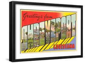 Greetings from Shreveport, Louisiana-null-Framed Art Print