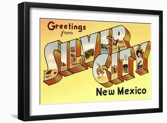 Greetings from Silver City, New Mexico-null-Framed Art Print