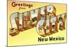 Greetings from Silver City, New Mexico-null-Mounted Art Print