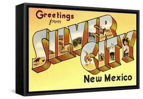 Greetings from Silver City, New Mexico-null-Framed Stretched Canvas