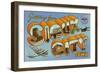 Greetings from Sioux City, Iowa-null-Framed Art Print