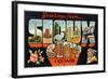 Greetings from Sioux City, Iowa-null-Framed Art Print
