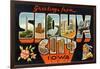 Greetings from Sioux City, Iowa-null-Framed Art Print