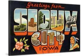 Greetings from Sioux City, Iowa-null-Stretched Canvas