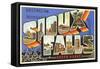 Greetings from Sioux Falls, South Dakota-null-Framed Stretched Canvas