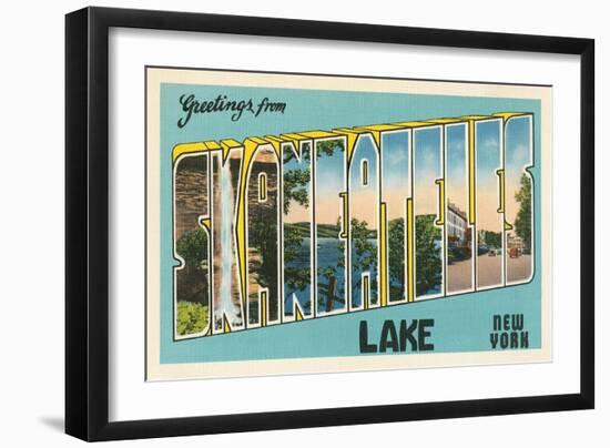 Greetings from Skaneateles Lake, New York-null-Framed Art Print