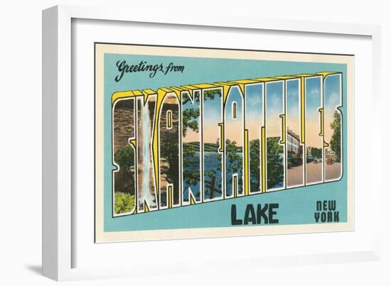 Greetings from Skaneateles Lake, New York-null-Framed Art Print