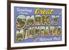 Greetings from Smoky Mountains-null-Framed Premium Giclee Print