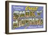 Greetings from Smoky Mountains-null-Framed Art Print