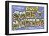 Greetings from Smoky Mountains-null-Framed Art Print