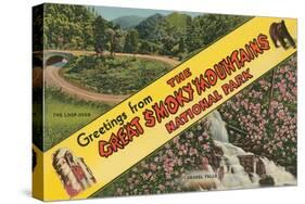 Greetings from Smoky Mountains-null-Stretched Canvas