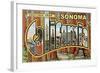 Greetings from Sonoma, California-null-Framed Art Print