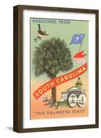Greetings from South Carolina, The Palmetto State-null-Framed Art Print