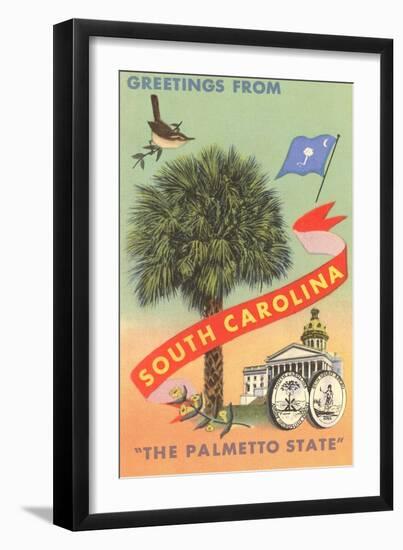 Greetings from South Carolina, The Palmetto State-null-Framed Art Print