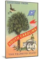 Greetings from South Carolina, The Palmetto State-null-Mounted Art Print