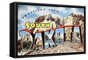 Greetings from South Dakota-null-Framed Stretched Canvas